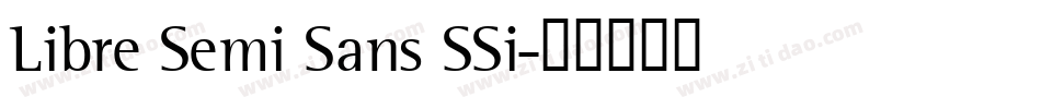 Libre Semi Sans SSi字体转换